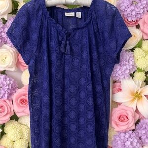 Chico's Royal Blue Lace Blouse